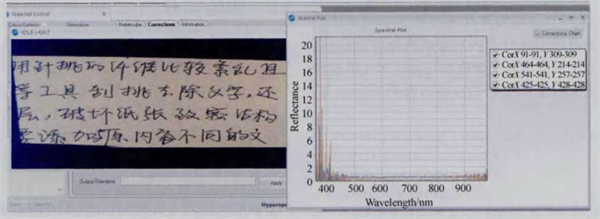 高光譜成像儀在字跡檢測方面的研究應(yīng)用2